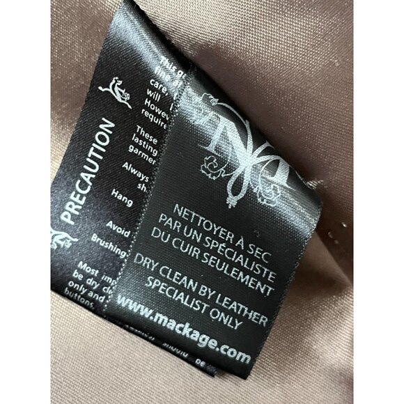 Mackage Womens Peacoat Size Medium Brown Button Down Wool Cashmere Lined Coat - Picture 6 of 15